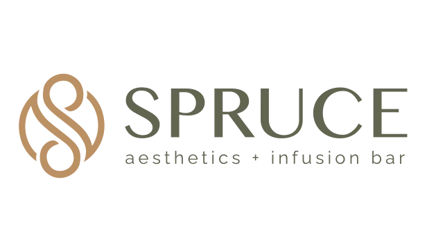 Logo for Spruce Aesthetics + Infusion Bar, featuring a stylized letter S icon.